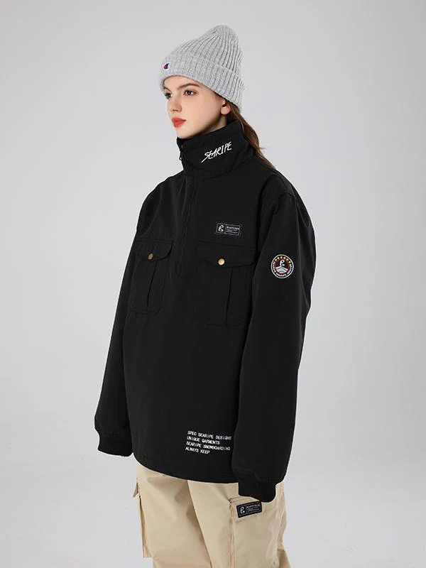 Men's Searipe Waste Land Half Zip Cargo Snow Jacket - Image 4