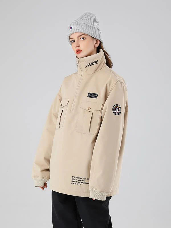Men's Searipe Waste Land Half Zip Cargo Snow Jacket - Image 8