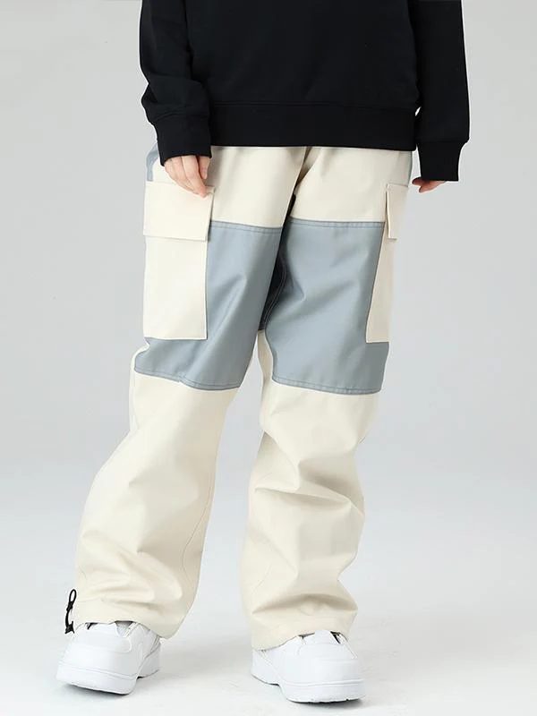 Men's Searipe Winter Freerider Colorblock Cargo Snow Pants - Image 4