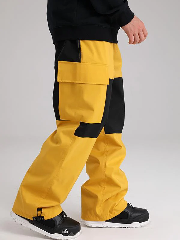 Men's Searipe Winter Freerider Colorblock Cargo Snow Pants - Image 9