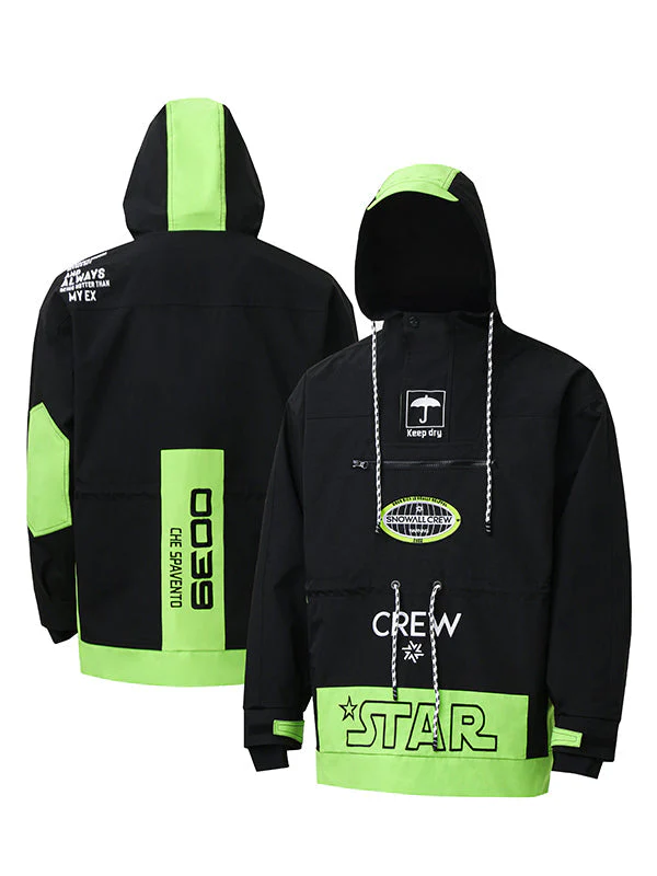 Men's Snowall Unisex Mountain Star Waterproof Anorak Snowboard Jacket - Image 5