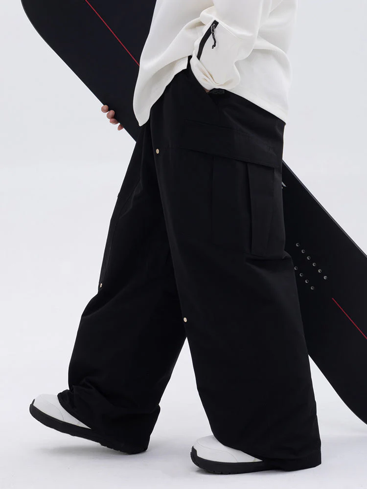 Men's Double Knee Mountain Freestyle Baggy Snow Pants - Image 10
