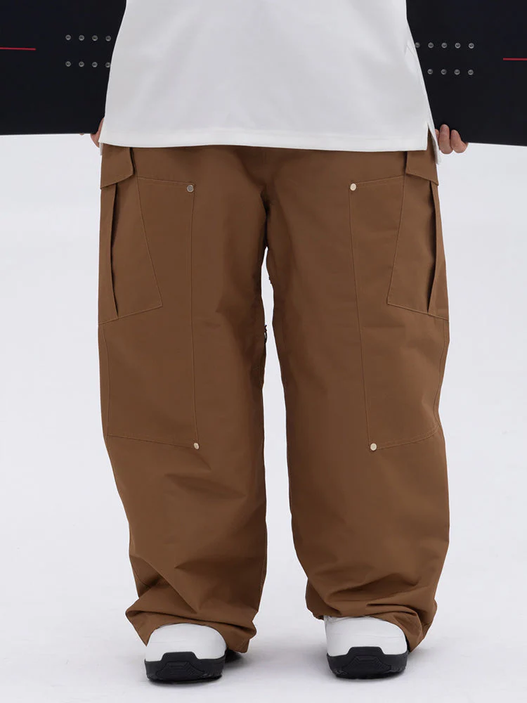Men's Double Knee Mountain Freestyle Baggy Snow Pants - Image 11