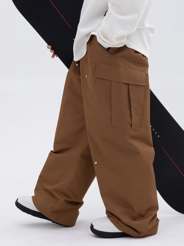 Men's Double Knee Mountain Freestyle Baggy Snow Pants - Image 12