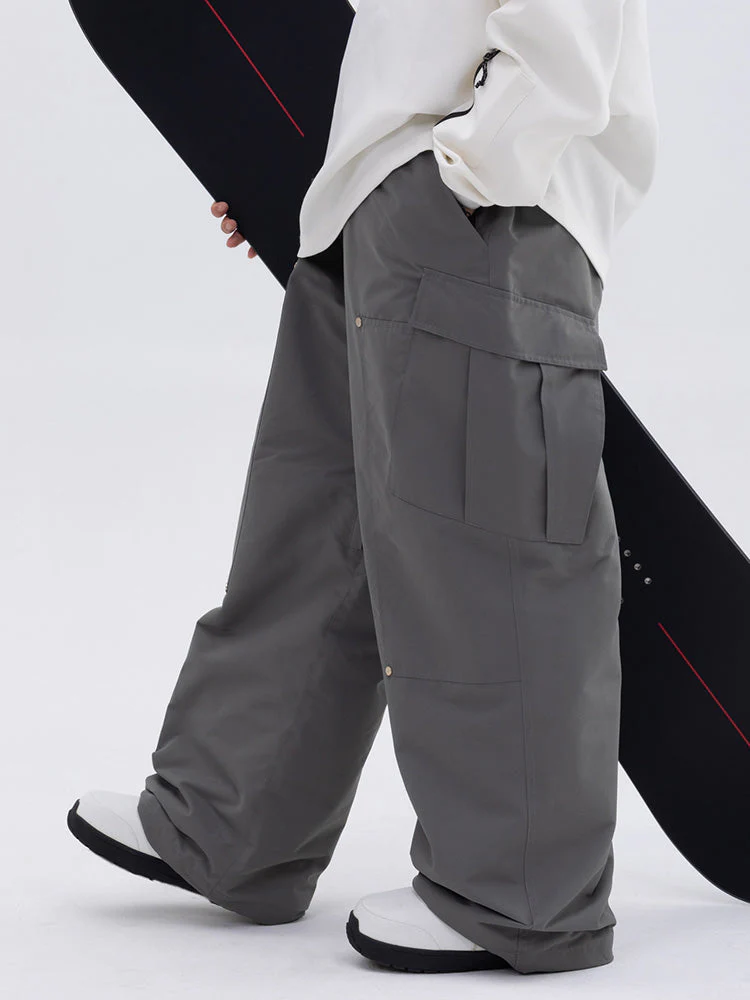 Men's Double Knee Mountain Freestyle Baggy Snow Pants - Image 14