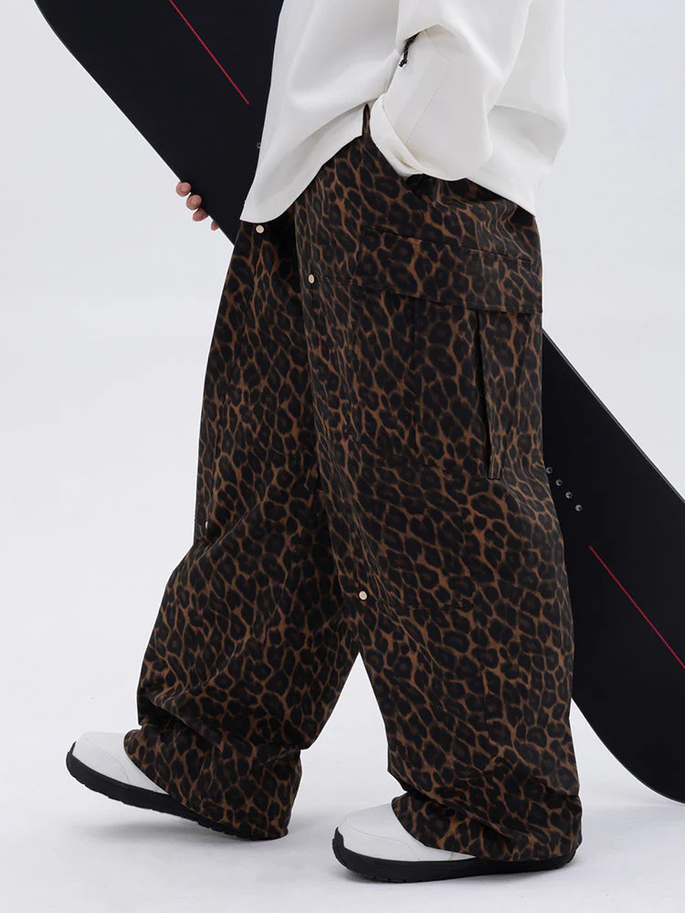 Men's Double Knee Mountain Freestyle Baggy Snow Pants - Image 16