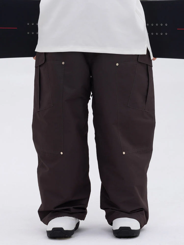 Men's Double Knee Mountain Freestyle Baggy Snow Pants - Image 17