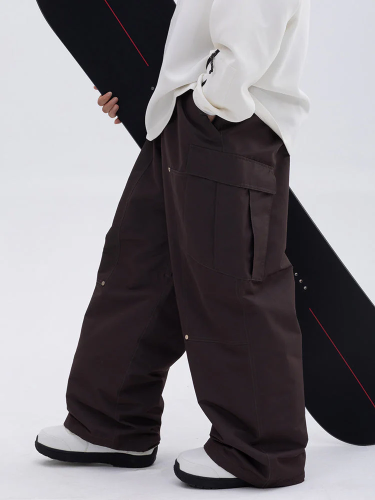 Men's Double Knee Mountain Freestyle Baggy Snow Pants - Image 18
