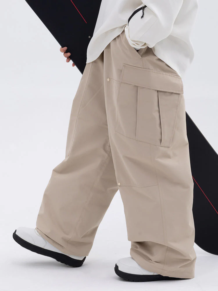 Men's Double Knee Mountain Freestyle Baggy Snow Pants - Image 20