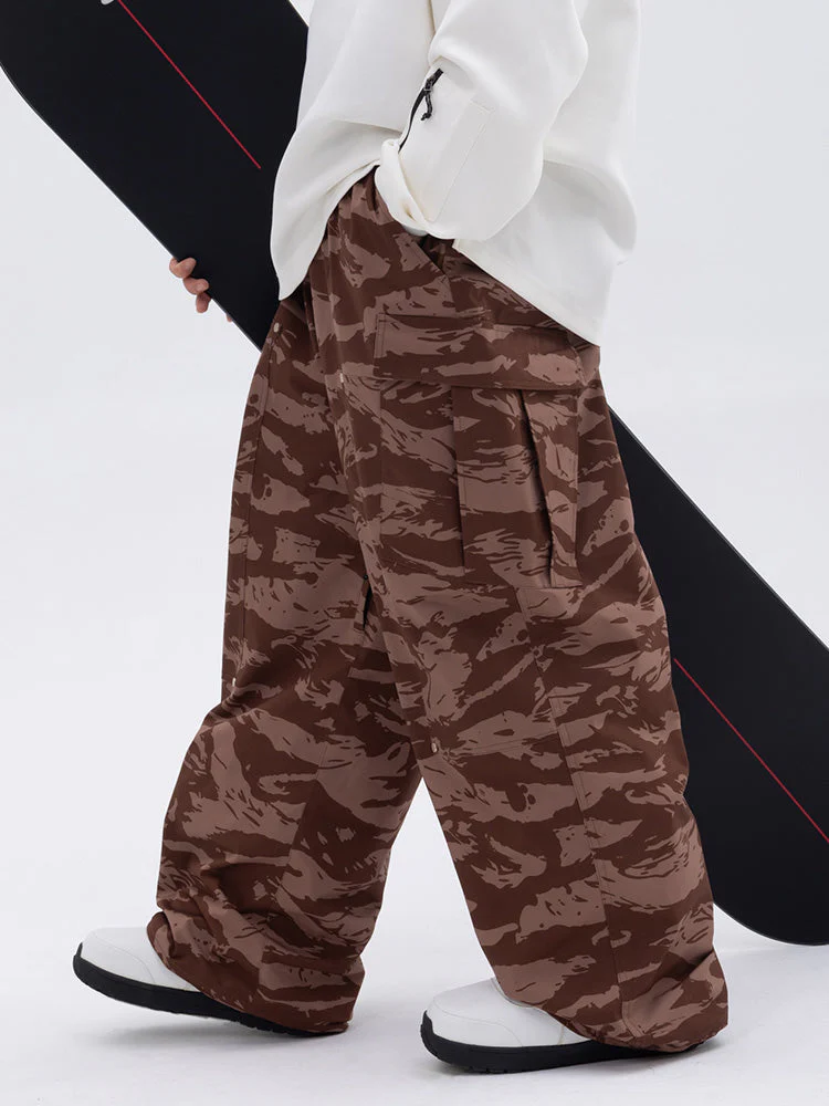 Men's Double Knee Mountain Freestyle Baggy Snow Pants - Image 6
