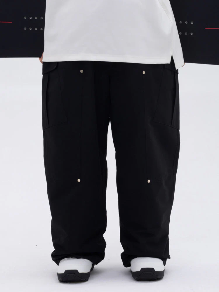 Men's Double Knee Mountain Freestyle Baggy Snow Pants - Image 9