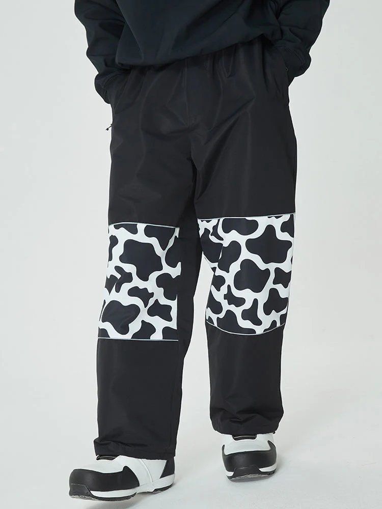 Men's Swaggy Knee Reflective Graphic Panel Cargo Snow Pants - Image 14