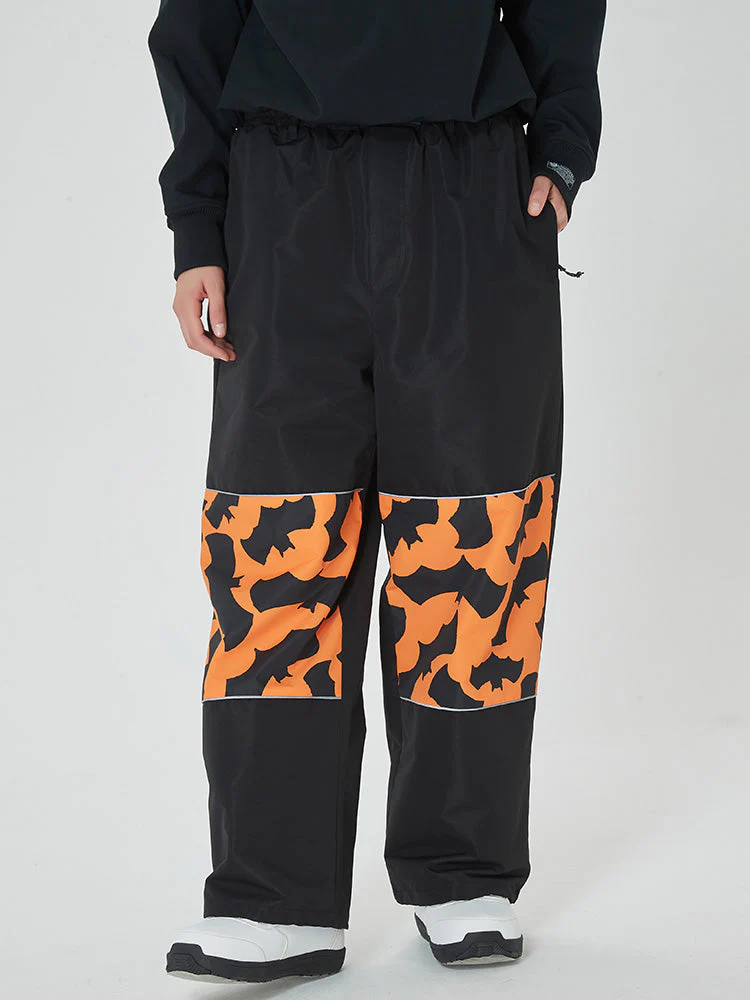 Men's Swaggy Knee Reflective Graphic Panel Cargo Snow Pants - Image 7