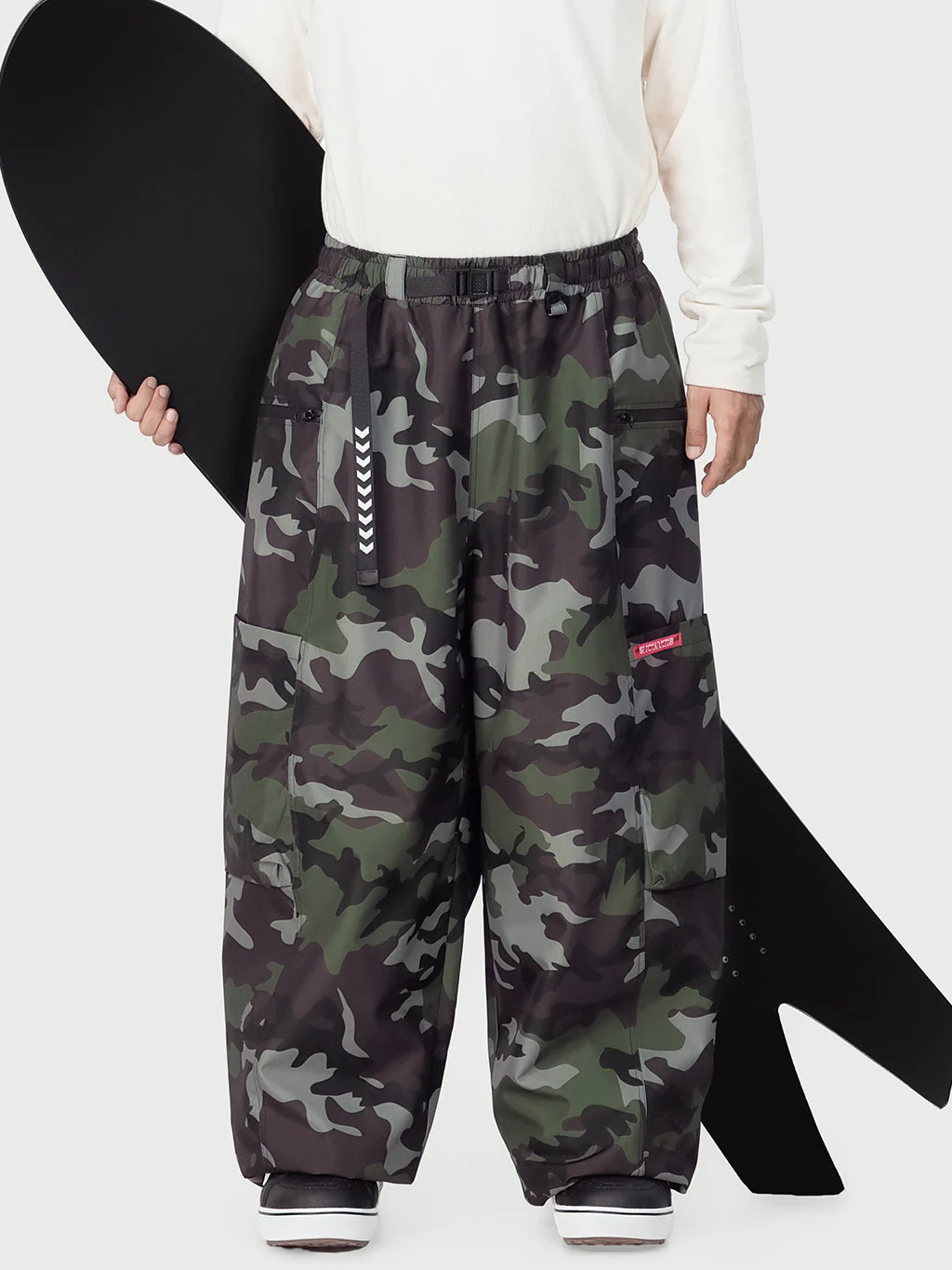 Men's Techline Durable Stretch Utility Cargo Snow Pants – Baggy Freestyle Fit - Image 4