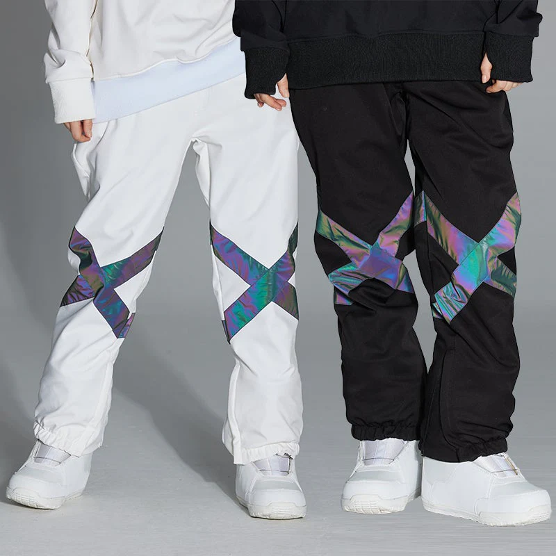 Men's Unisex Arctic Queen Glimmer Neon Light Cross X Snow Pants - Image 7
