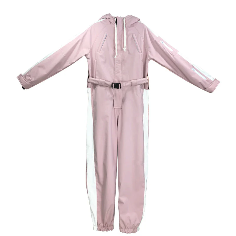 Men's Unisex North White Colorful Sky One Piece Snowsuit - Image 4