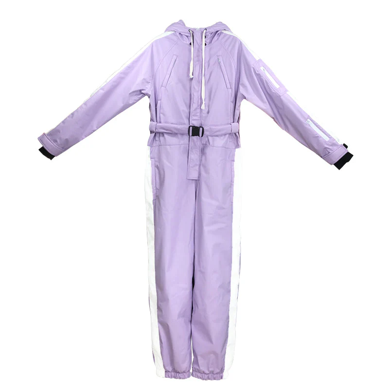 Men's Unisex North White Colorful Sky One Piece Snowsuit - Image 5