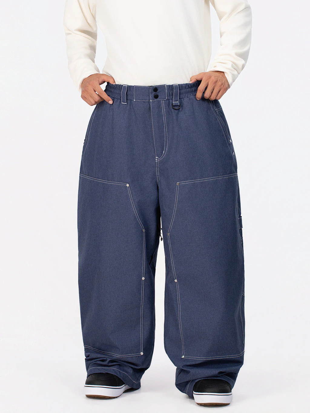 Men's UrbanCraft Utility Freeride Baggy Snowboard Pants with Reinforced Panels - Image 13