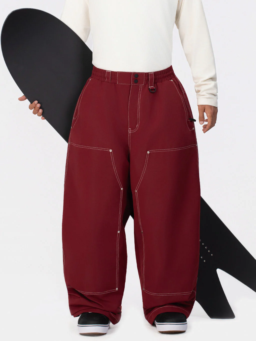 Men's UrbanCraft Utility Freeride Baggy Snowboard Pants with Reinforced Panels - Image 5