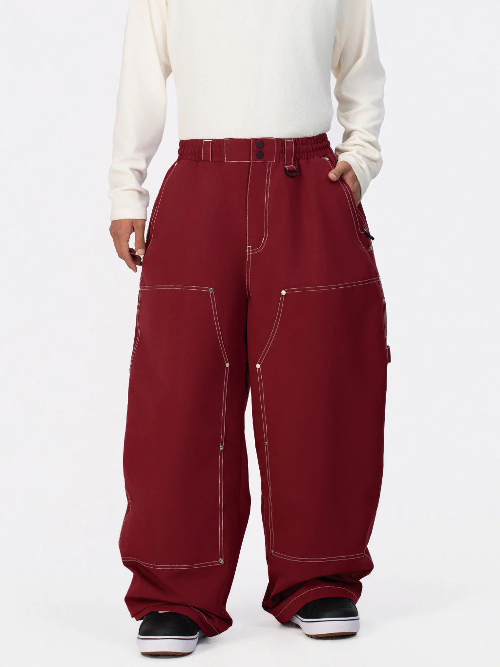 Men's UrbanCraft Utility Freeride Baggy Snowboard Pants with Reinforced Panels - Image 9