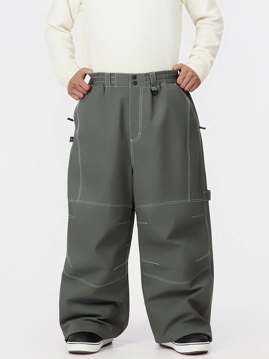 Men's UrbanCraft Workwear Baggy Snow Pants with Enhanced Knee Mobility Design - Image 17
