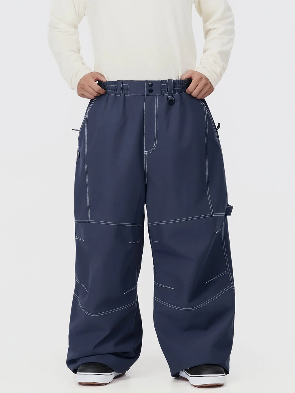Men's UrbanCraft Workwear Baggy Snow Pants with Enhanced Knee Mobility Design - Image 8