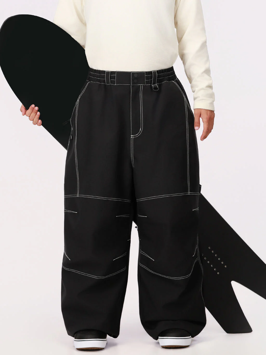 Men's UrbanCraft Workwear Baggy Snow Pants with Enhanced Knee Mobility Design - Image 9