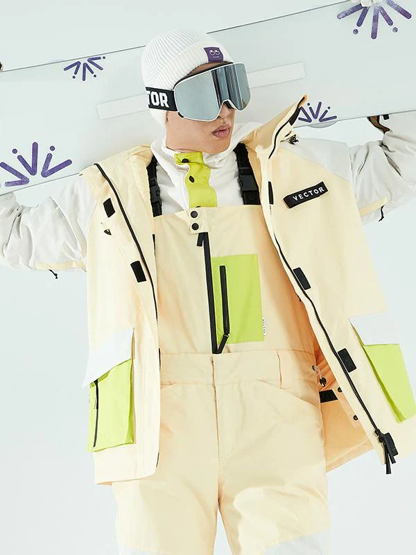 Men's Vector Winter Invitation Reflective Colorblock Snow Jacket - Image 3