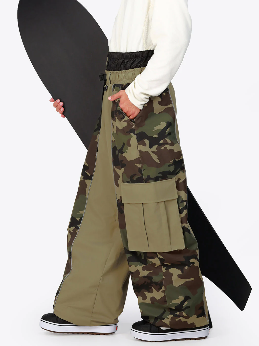 Men's Wild Motion Reflective Colorblock Extra Baggy Snow Pants - Image 14
