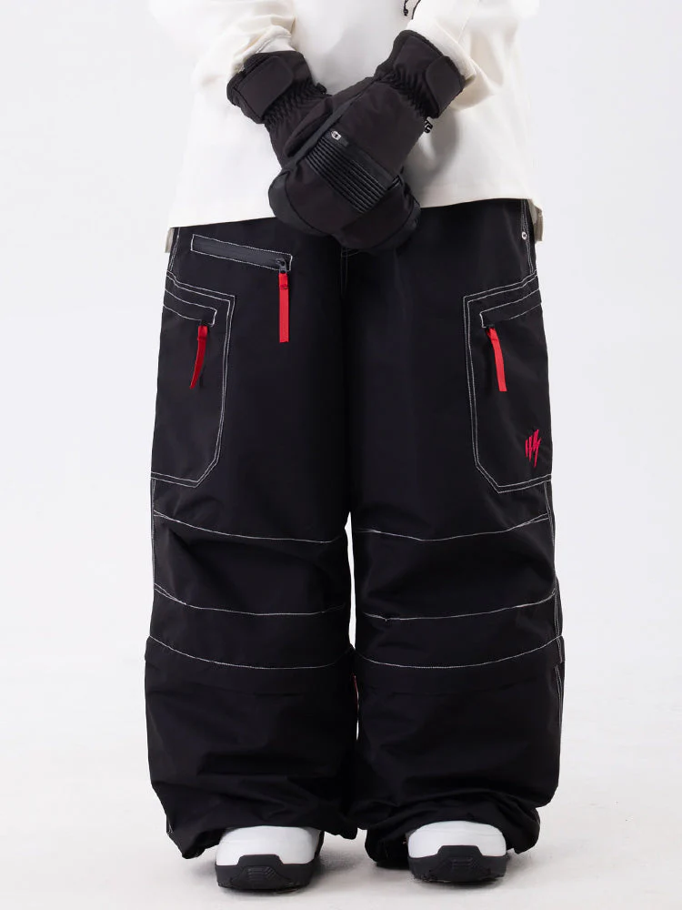 Men's Wild Soul Steeze HypeShred Baggy Utility Cargo Snow Pants / Shorts - Image 8