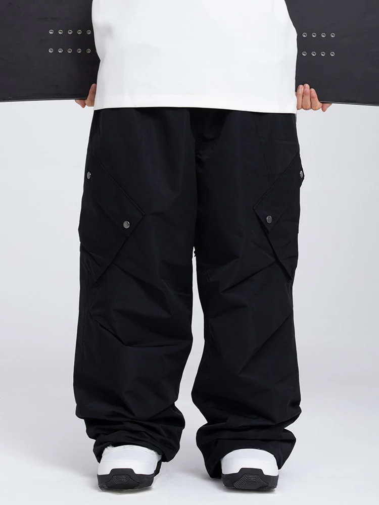 Women's Mountain Chill Swag Cargo Pockets Baggy Snow Pants - Image 4