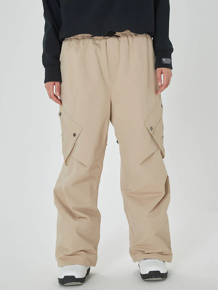 Women's Mountain Chill Swag Cargo Pockets Baggy Snow Pants - Image 9