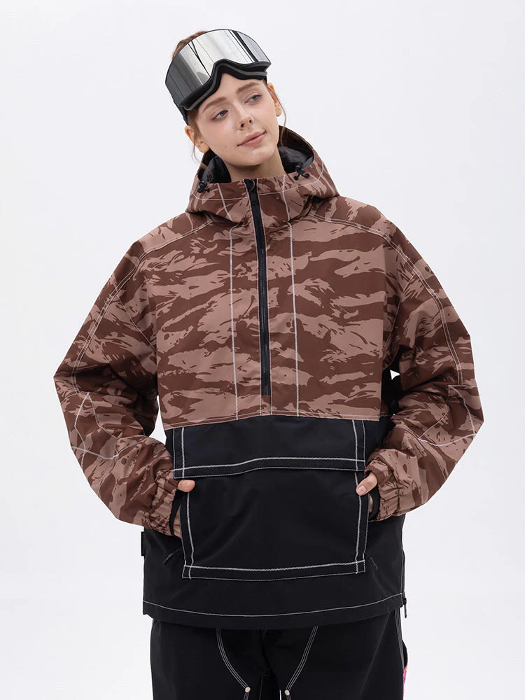 Women's All Season Mountain Vibe Streetstorm Pullover Camo Snowboard Jacket - Image 3