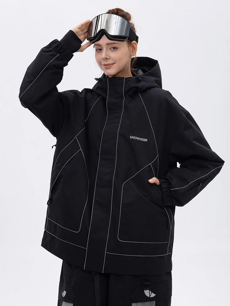 Women's All Weather Mountain Chill Reflective Snow Jacket – Night Skiing & Snowboard