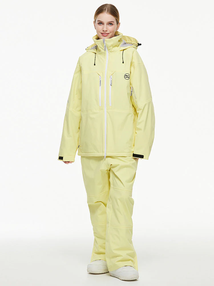 Women's Arctic Queen Mountain Windbreaker Thermal Snow Suits with Overalls Bibs - Image 16
