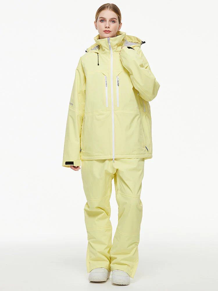Women's Arctic Queen Mountain Windbreaker Thermal Snow Suits with Overalls Bibs - Image 17