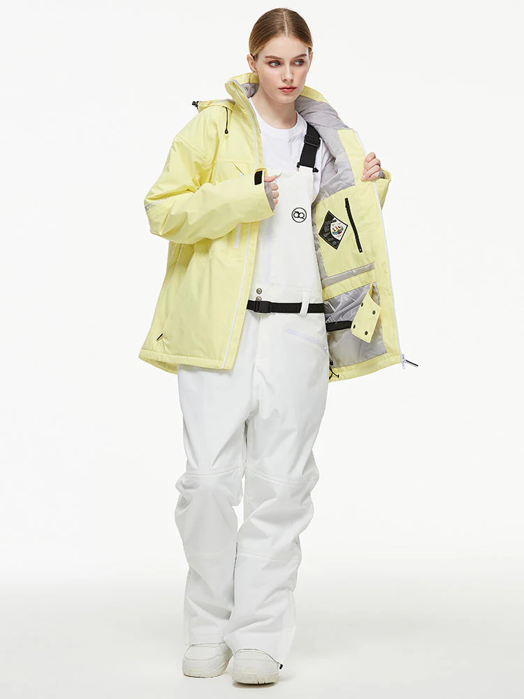 Women's Arctic Queen Mountain Windbreaker Thermal Snow Suits with Overalls Bibs - Image 19