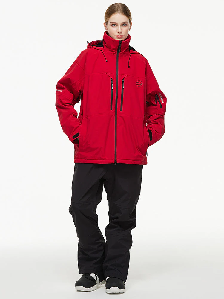 Women's Arctic Queen Mountain Windbreaker Thermal Snow Suits with Overalls Bibs - Image 2