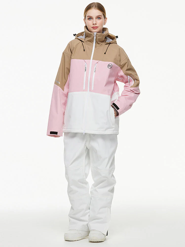 Women's Arctic Queen Mountain Windbreaker Thermal Snow Suits with Overalls Bibs - Image 25