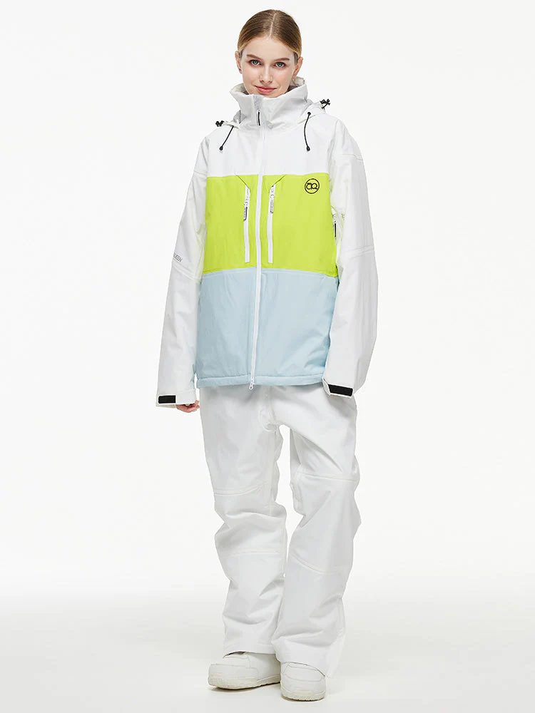 Women's Arctic Queen Mountain Windbreaker Thermal Snow Suits with Overalls Bibs - Image 30
