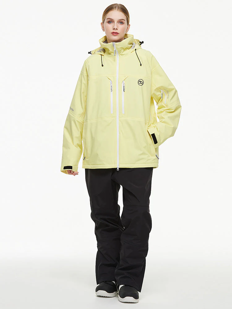 Women's Arctic Queen Mountain Windbreaker Thermal Snow Suits with Overalls Bibs - Image 34