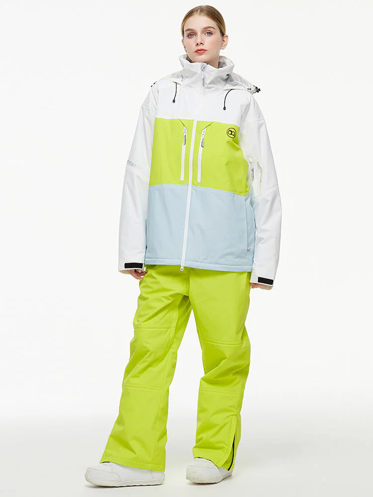 Women's Arctic Queen Mountain Windbreaker Thermal Snow Suits with Overalls Bibs - Image 35