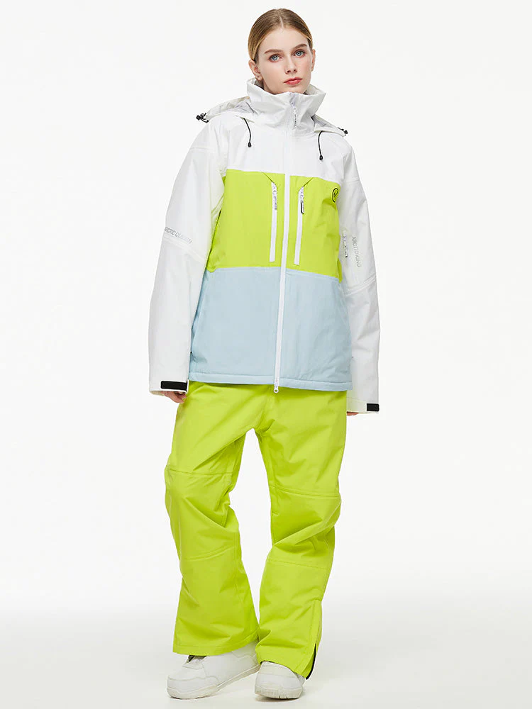 Women's Arctic Queen Mountain Windbreaker Thermal Snow Suits with Overalls Bibs - Image 37