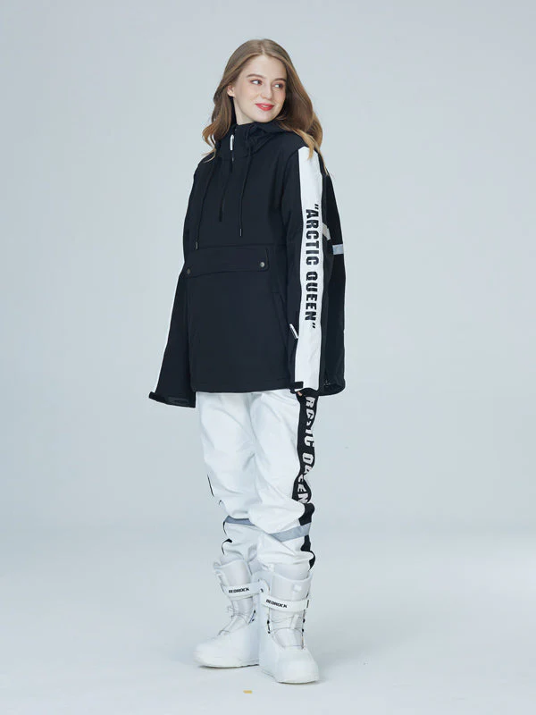 Women's Arctic Queen Winter Guide Stripe Reflective Smock Snow Jacket - Image 4