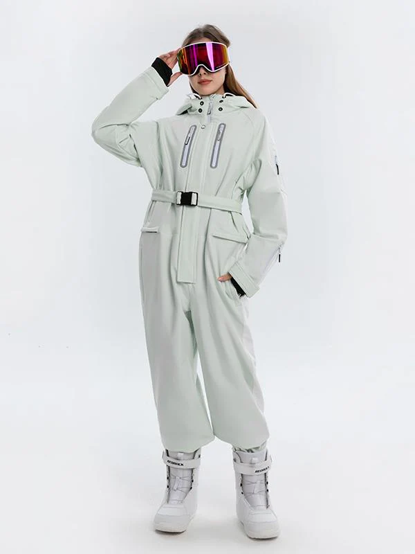 Women's Arctic Queen Stripe Mountain Infinity One Piece Snowsuit Ski Jumpsuit - Image 3