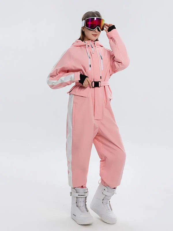 Women's Arctic Queen Stripe Mountain Infinity One Piece Snowsuit Ski Jumpsuit - Image 5