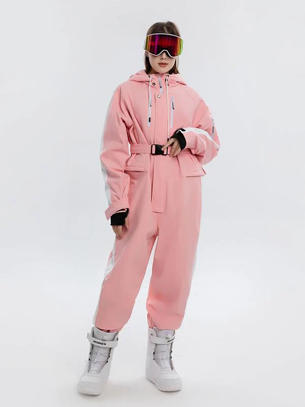 Women's Arctic Queen Stripe Mountain Infinity One Piece Snowsuit Ski Jumpsuit - Image 6