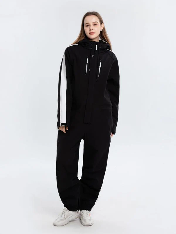 Women's Arctic Queen Stripe Mountain Infinity One Piece Snowsuit Ski Jumpsuit - Image 8