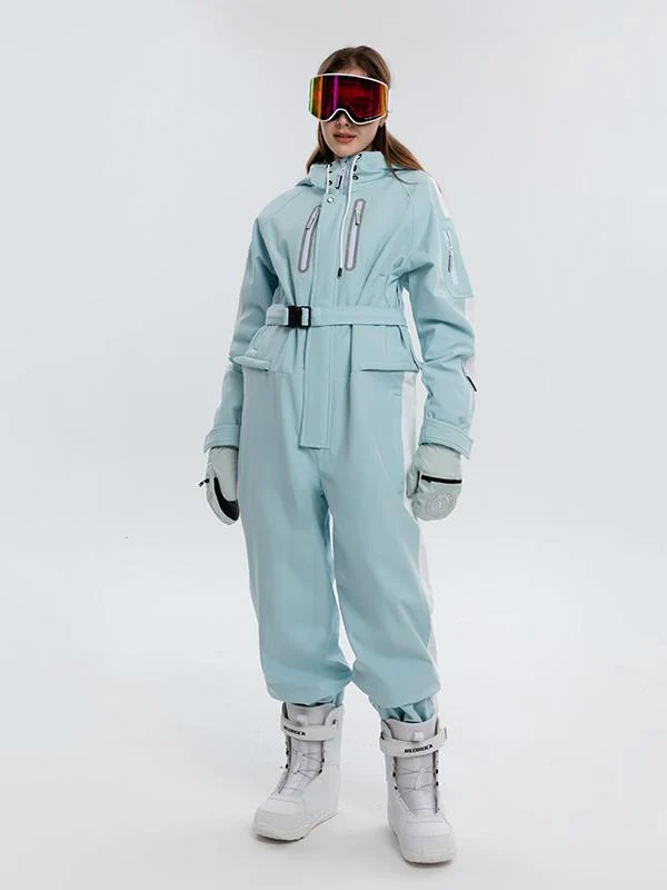 Women's Arctic Queen Stripe Mountain Infinity One Piece Snowsuit Ski Jumpsuit - Image 9