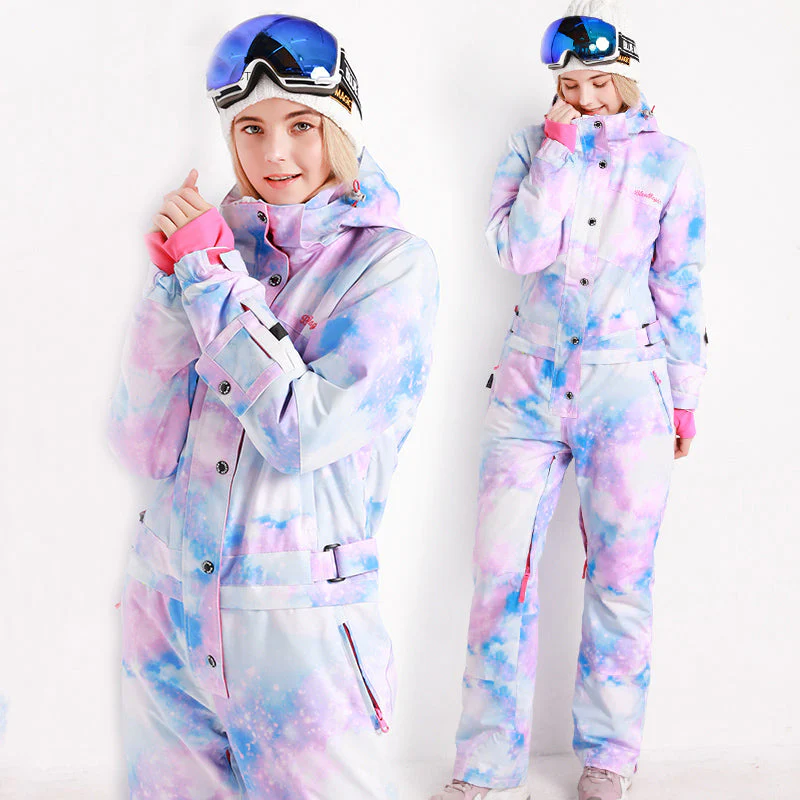 Women's Blue Magic Hyper Slope Star One Piece Ski Jumpsuit Winter Snowsuits - Image 2